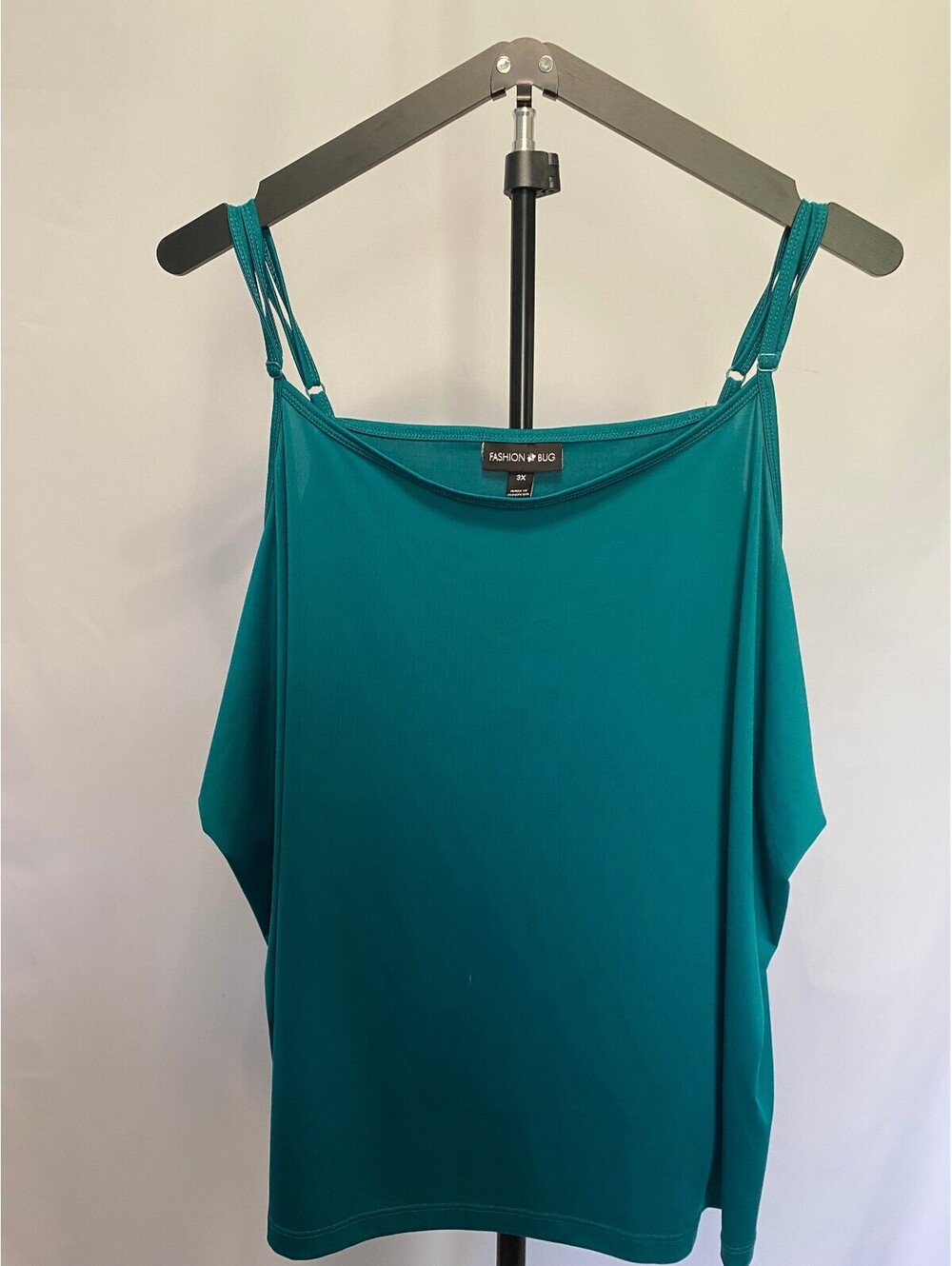 Fashion Bug 3X Teal Cami Adjustable Strap Tank Top Plus Size